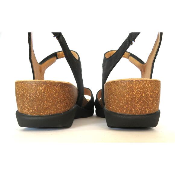 New DANSKO Cherry Milled Black Nubuck Leather Sandals Women Sz EU 39 US 8.5/9 - Picture 8 of 11